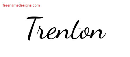 Lively Script Name Tattoo Designs Trenton Free Download