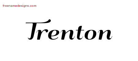 Art Deco Name Tattoo Designs Trenton Graphic Download