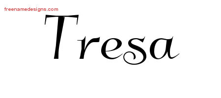 Elegant Name Tattoo Designs Tresa Free Graphic
