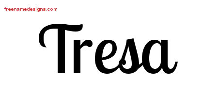 Handwritten Name Tattoo Designs Tresa Free Download