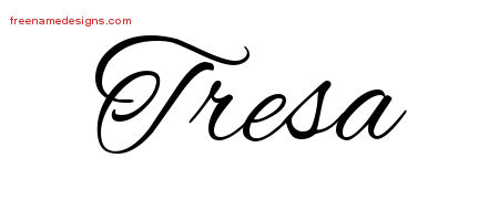 Cursive Name Tattoo Designs Tresa Download Free