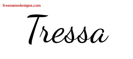 Lively Script Name Tattoo Designs Tressa Free Printout