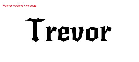 Gothic Name Tattoo Designs Trevor Download Free