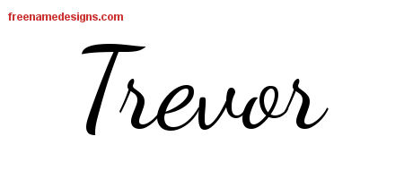 Lively Script Name Tattoo Designs Trevor Free Download