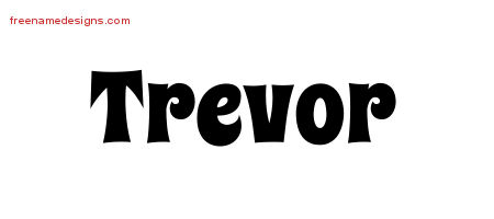 Groovy Name Tattoo Designs Trevor Free