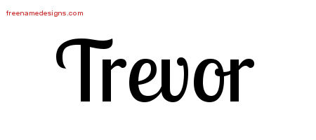Handwritten Name Tattoo Designs Trevor Free Printout