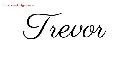 Classic Name Tattoo Designs Trevor Printable