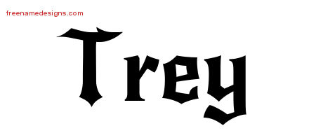 Gothic Name Tattoo Designs Trey Download Free