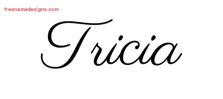 Classic Name Tattoo Designs Tricia Graphic Download