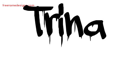 Graffiti Name Tattoo Designs Trina Free Lettering