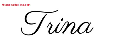 Classic Name Tattoo Designs Trina Graphic Download