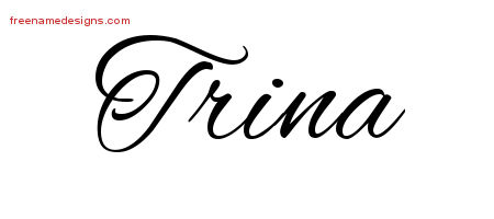 Cursive Name Tattoo Designs Trina Download Free