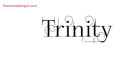 Decorated Name Tattoo Designs Trinity Free