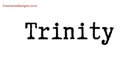 Typewriter Name Tattoo Designs Trinity Free Download