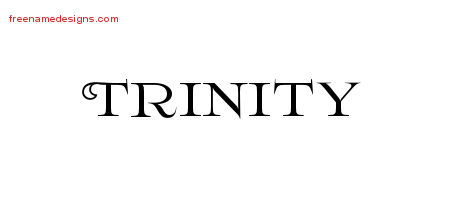 Flourishes Name Tattoo Designs Trinity Printable