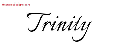 Calligraphic Name Tattoo Designs Trinity Download Free