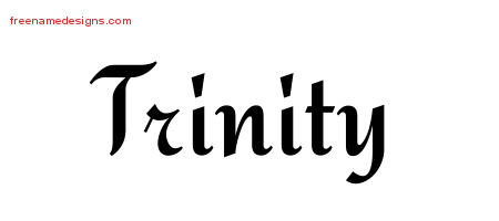 Calligraphic Stylish Name Tattoo Designs Trinity Download Free