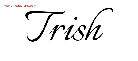 Calligraphic Name Tattoo Designs Trish Download Free