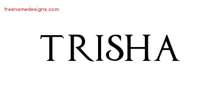 Regal Victorian Name Tattoo Designs Trisha Graphic Download