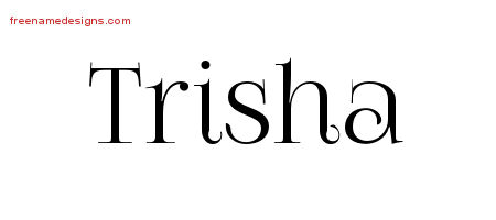 Vintage Name Tattoo Designs Trisha Free Download