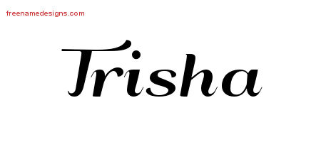 Art Deco Name Tattoo Designs Trisha Printable