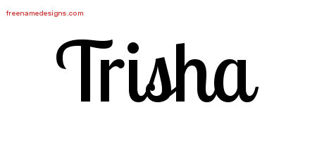 Handwritten Name Tattoo Designs Trisha Free Download