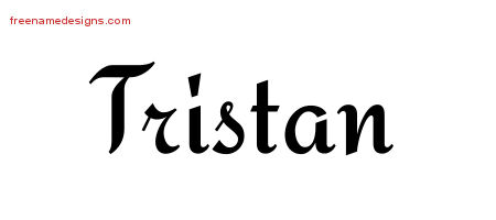 Calligraphic Stylish Name Tattoo Designs Tristan Download Free