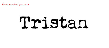 Vintage Writer Name Tattoo Designs Tristan Free Lettering