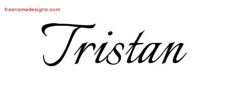 Calligraphic Name Tattoo Designs Tristan Download Free