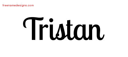 Handwritten Name Tattoo Designs Tristan Free Printout