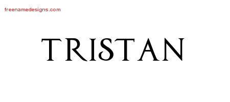 Regal Victorian Name Tattoo Designs Tristan Printable