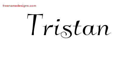 Elegant Name Tattoo Designs Tristan Free Graphic
