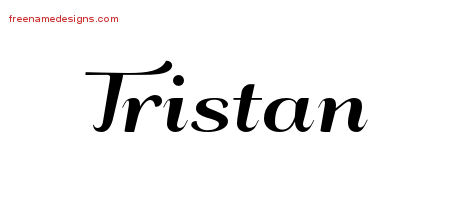 Art Deco Name Tattoo Designs Tristan Graphic Download