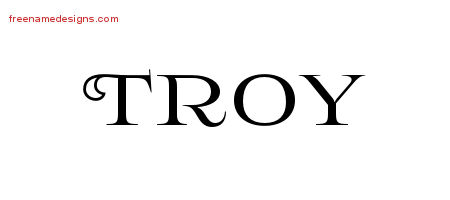 Flourishes Name Tattoo Designs Troy Graphic Download