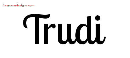 Handwritten Name Tattoo Designs Trudi Free Download