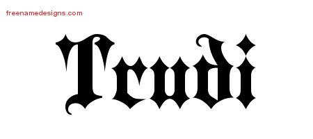 Old English Name Tattoo Designs Trudi Free