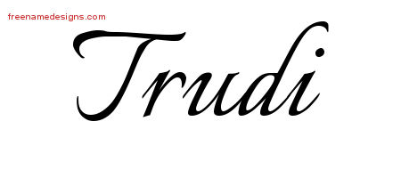Calligraphic Name Tattoo Designs Trudi Download Free