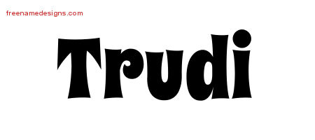 Groovy Name Tattoo Designs Trudi Free Lettering