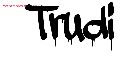 Graffiti Name Tattoo Designs Trudi Free Lettering