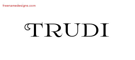 Flourishes Name Tattoo Designs Trudi Printable
