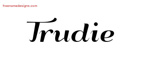 Art Deco Name Tattoo Designs Trudie Printable