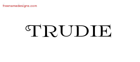 Flourishes Name Tattoo Designs Trudie Printable