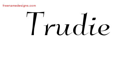 Elegant Name Tattoo Designs Trudie Free Graphic