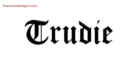Blackletter Name Tattoo Designs Trudie Graphic Download