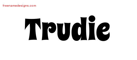 Groovy Name Tattoo Designs Trudie Free Lettering