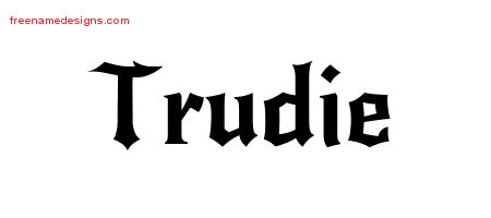 Gothic Name Tattoo Designs Trudie Free Graphic
