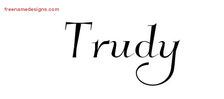 Elegant Name Tattoo Designs Trudy Free Graphic