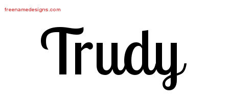 Handwritten Name Tattoo Designs Trudy Free Download