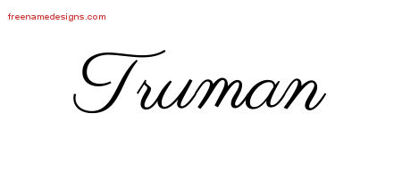 Classic Name Tattoo Designs Truman Printable