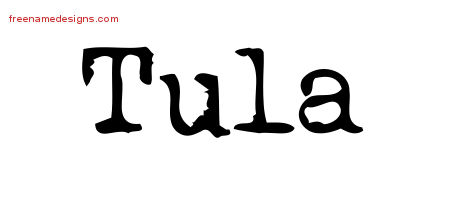 Vintage Writer Name Tattoo Designs Tula Free Lettering